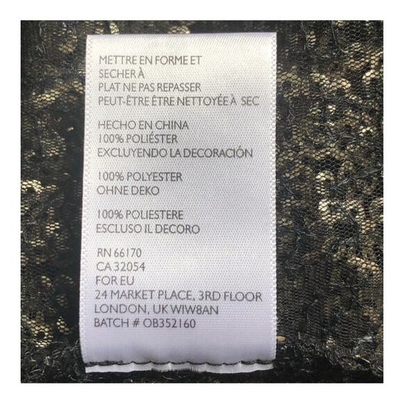 Silence + Noise Gold Sequin & Mesh Short Sleeve Party Blouse Size Small - Picture 15 of 16